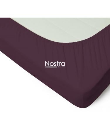 Fitted jersey sheets JERSEY JERSEY-DARK PLUM 200x200 cm