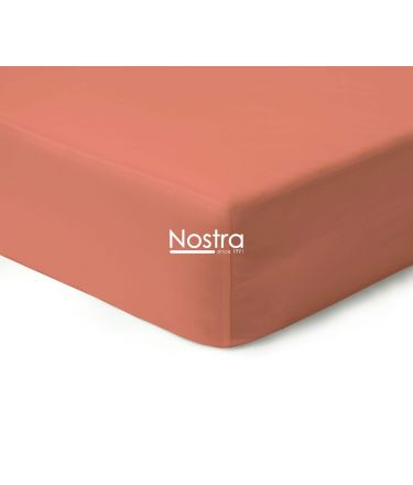 Fitted sateen sheets 00-0268-CORAL 90x200 cm