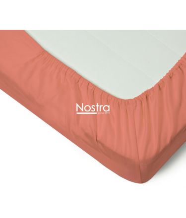 Fitted sateen sheets 00-0268-CORAL 90x200 cm