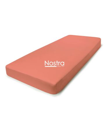 Fitted sateen sheets 00-0268-CORAL 90x200 cm