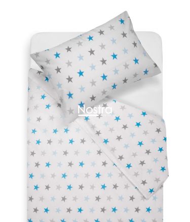 Children bedding set STARS 10-0052-LIGHT GREY LIGHT BLUE 100x145, 40x60, 107x150 cm