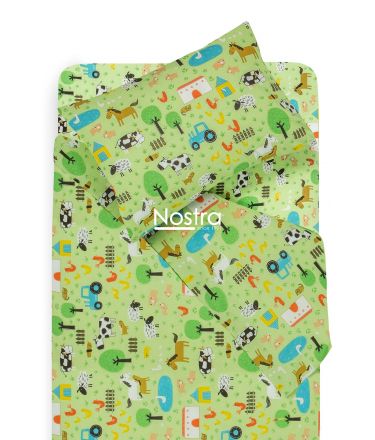 Children bedding set FARM 10-0513-GREEN 100x145, 40x60, 107x150 cm