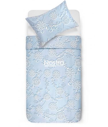 PREMIUM mako satino patalynė COLETTE 20-0034-POWDER BLUE 200x220, 50x70 cm