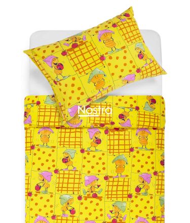 Children bedding set PLAYFUL FRIENDS 10-0077-YELLOW 100x145, 40x60, 107x150 cm