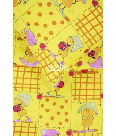 Children bedding set PLAYFUL FRIENDS 10-0077-YELLOW 100x145, 40x60, 107x150 cm