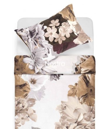 PREMIUM maco sateen bedding set CECELIA 20-0095-BROWN 140x200, 50x70 cm