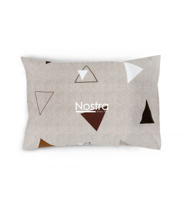 Polycotton bedding set GEOMETRY 30-0723-BROWN 140x200, 50x70 cm