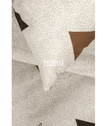 Polycotton bedding set GEOMETRY 30-0723-BROWN