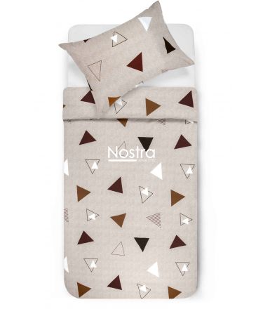 Polycotton bedding set GEOMETRY 30-0723-BROWN 140x200, 50x70 cm