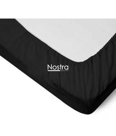 Fitted sateen sheets 00-0055-BLACK 160x200 cm