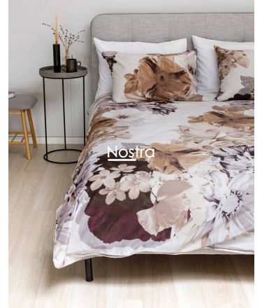 PREMIUM maco sateen bedding set CECELIA 20-0095-BROWN 140x200, 50x70 cm