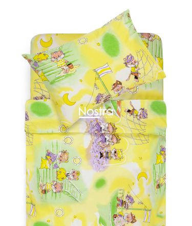 Children bedding set PIRATES 10-0040-LILAC/YELLOW 100x145, 40x60, 107x150 cm