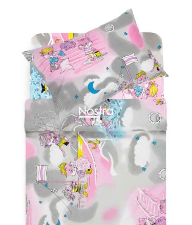 Children bedding set PIRATES 10-0040-GREY PINK 100x145, 40x60, 107x150 cm