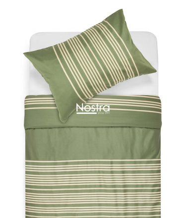 PREMIUM maco sateen bedding set CADENCE 30-0683-MOSS GREEN 140x200, 50x70 cm