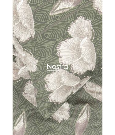 PREMIUM maco sateen bedding set CARLY 20-1638-DARK GREEN 140x200, 50x70 cm