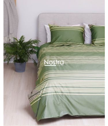 PREMIUM maco sateen bedding set CADENCE 30-0683-MOSS GREEN 140x200, 50x70 cm