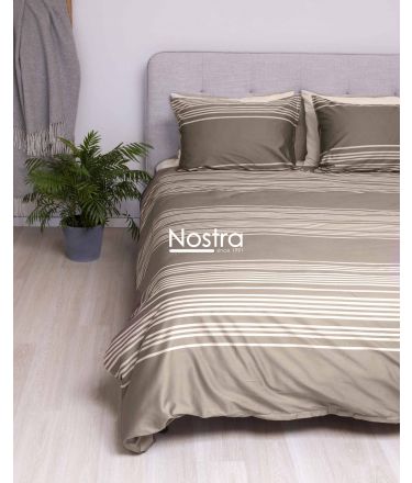 PREMIUM maco sateen bedding set CADENCE 30-0683-CACAO 140x200, 50x70 cm