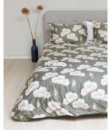 PREMIUM maco sateen bedding set CARLY 20-1638-DARK GREEN 140x200, 70x70 cm