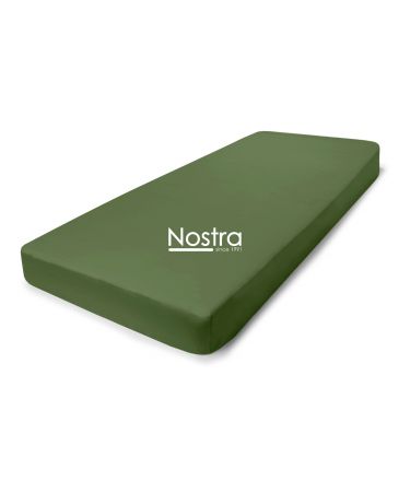 Fitted sateen sheets 00-0413-MOSS GREEN 180x200 cm