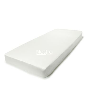 Fitted sateen sheets 00-0001-OFF WHITE 200x220 cm