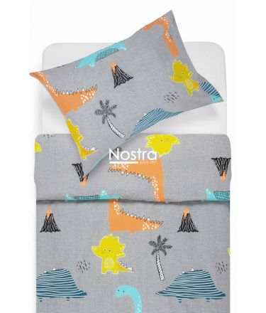 Children bedding set DINOSAURS 10-0602-GREY 100x145, 40x60, 107x150 cm