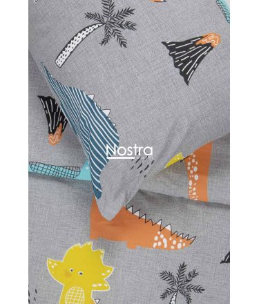 Children bedding set DINOSAURS 10-0602-GREY 100x145, 40x60, 107x150 cm