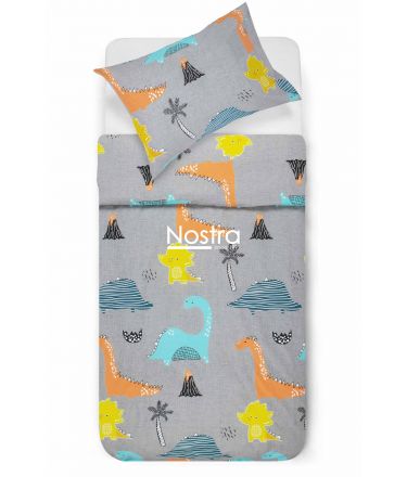 Children bedding set DINOSAURS 10-0602-GREY 100x145, 40x60, 107x150 cm