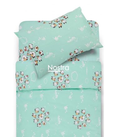 Children bedding set SHEEP 10-0441-MINT 100x145, 40x60, 107x150 cm