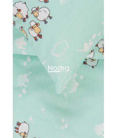 Children bedding set SHEEP 10-0441-MINT 100x145, 40x60, 107x150 cm