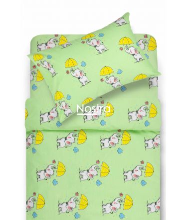 Children bedding set ELEPHANT 10-0647-GREEN 100x145, 40x60, 107x150 cm