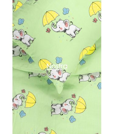 Children bedding set ELEPHANT 10-0647-GREEN 100x145, 40x60, 107x150 cm