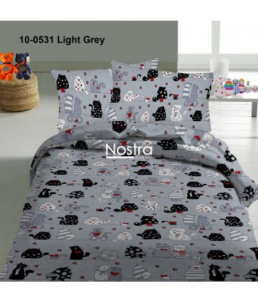 Children bedding set CATS IN LOVE 10-0531-LIGHT GREY 100x145, 40x60, 107x150 cm