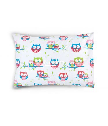 Детское постельное белье OWLS FAMILY 10-0074-PINK BLUE 140x200, 50x70 cm