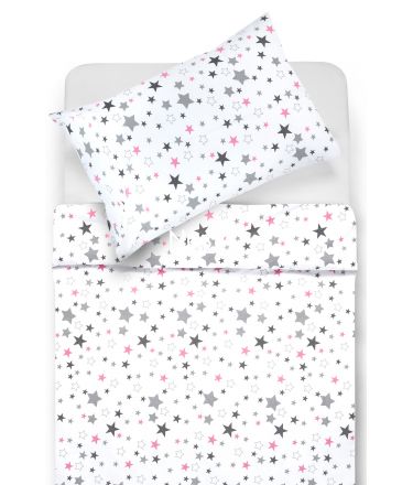 Children bedding set STARRY SKY 10-0475-WHITE PINK 100x145, 40x60, 107x150 cm