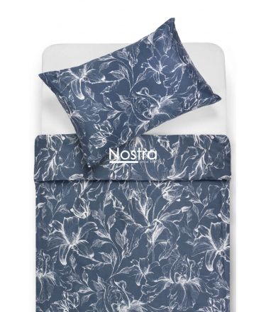 PREMIUM maco sateen bedding set COOPER 20-1732-BLUE 220x240, 50x70 cm