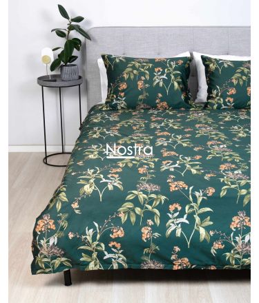 PREMIUM maco sateen bedding set CARTER 20-1731-DARK GREEN 140x200, 50x70 cm