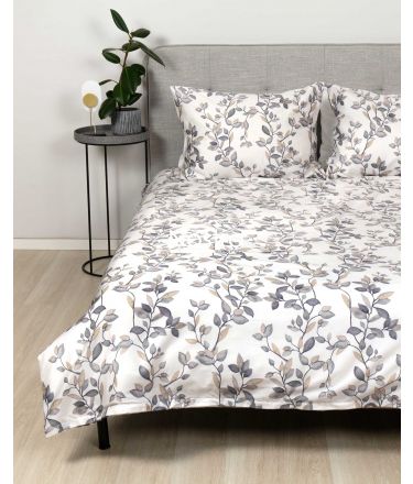 PREMIUM maco sateen bedding set COLE 40-1423-WHITE 140x200, 50x70 cm