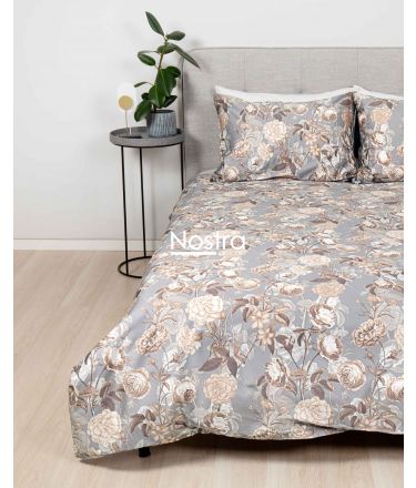 PREMIUM maco sateen bedding set CAMERON 20-1733-CACAO 140x200, 50x70 cm