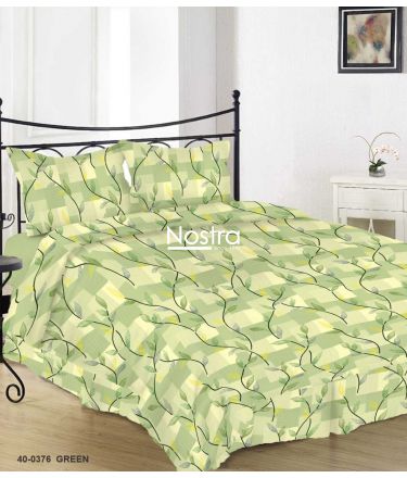 Cotton bedding set DINARA 40-0376-GREEN 140x200, 50x70 cm