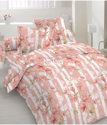 Polycotton bedding set FLOWERS 20-1588-PEACH