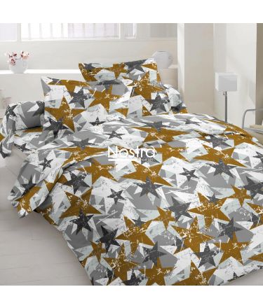 Polycotton bedding set GEOMETRY 30-0791-BROWN 140x200, 50x70 cm