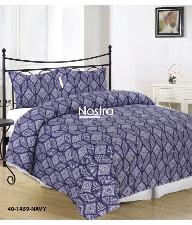 Cotton bedding set DARIANA 40-1459-NAVY 140x200, 70x70 cm