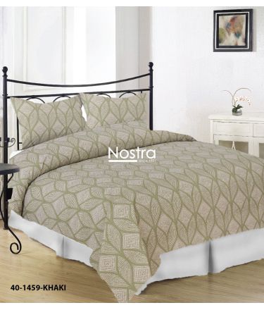 Drobės patalynės komplektas DARIANA 40-1459-KHAKI 140x200, 70x70 cm