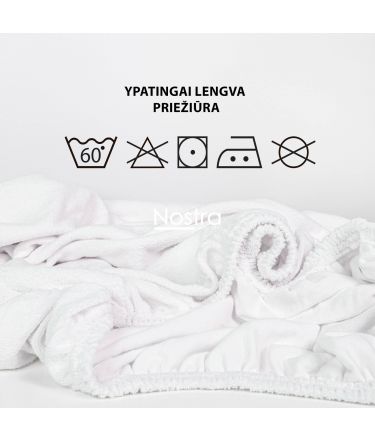 Frotinės paklodės su guma TERRYBTL-OPTIC WHITE 120x200 cm