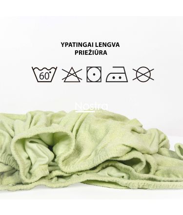 Frotinės paklodės su guma TERRYBTL-SHADOW LIME 200x200 cm