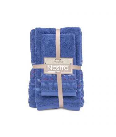 3 piece towel set T0183 T0183-PALACE BLUE 124 30x50, 50x70, 70x140 cm