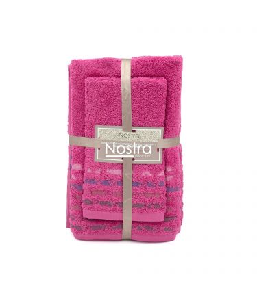 3 piece towel set T0183 T0183-FUCHSIA 287 30x50, 50x70, 70x140 cm