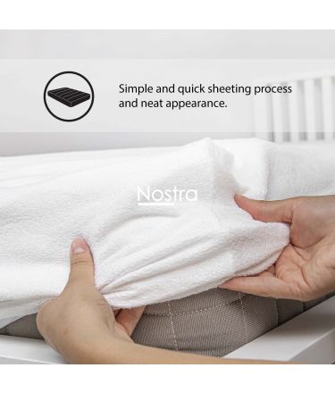 Fitted terry sheets TERRYBTL-OPTIC WHITE 200x200 cm