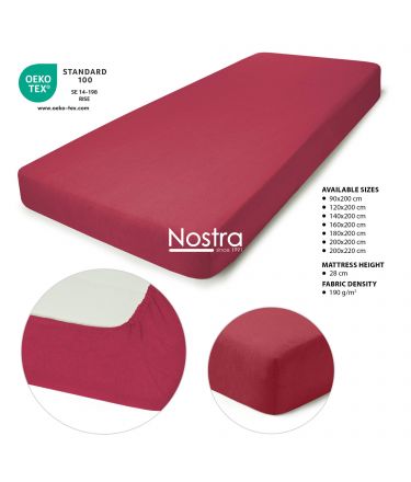 Fitted terry sheets TERRYBTL-WINE RED 90x200 cm