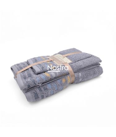 3 piece towel set T0183 T0183-GREY 127 30x50, 50x70, 70x140 cm